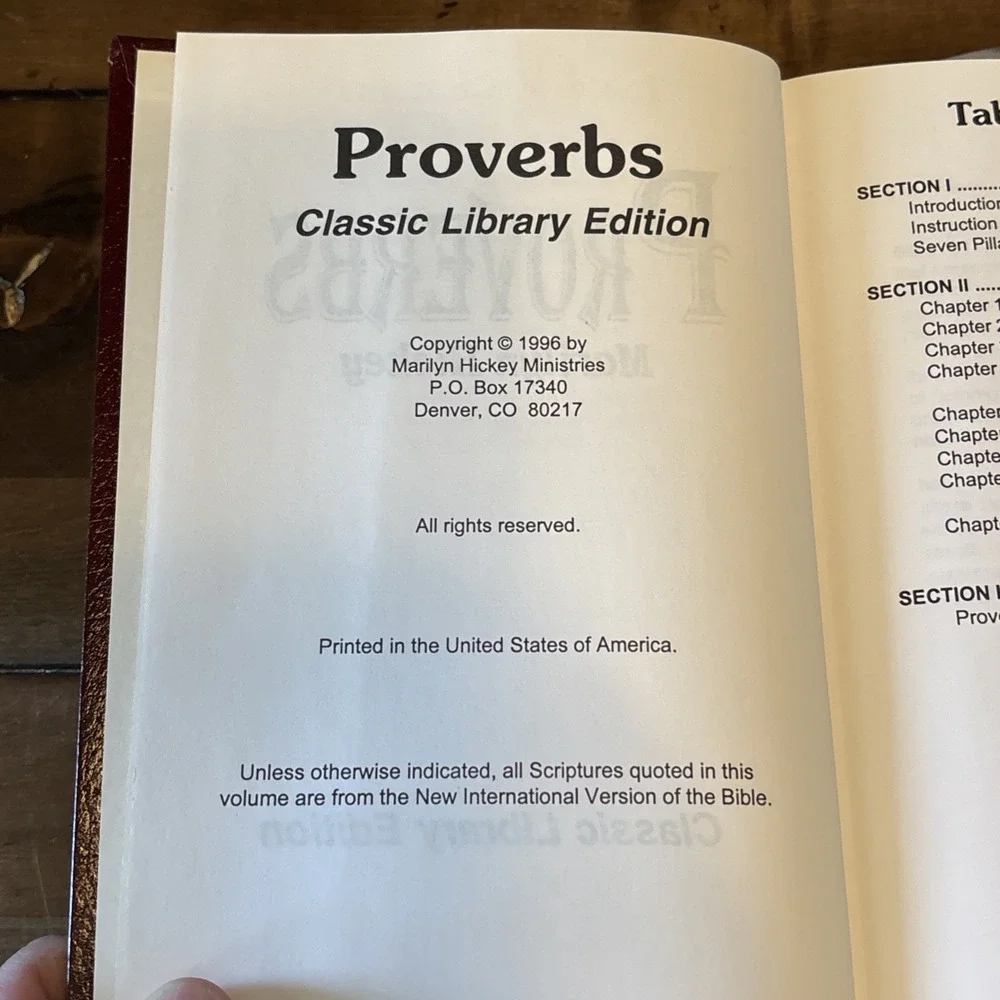 VTG‎ 1996 Proverbs (Classic Library Edition) by Marilyn Hickey